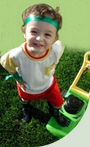 Boy Mowing Lawn